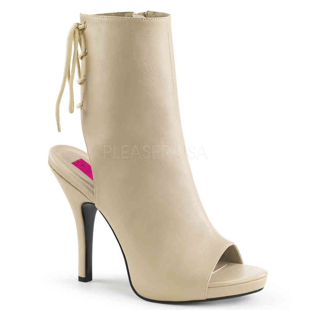 Pleaser Pink Label - EVE-102 Ankle boot - Cream